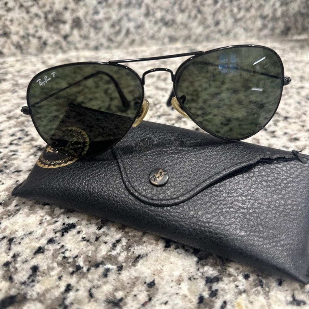Ray-Ban Black Polarized Aviators